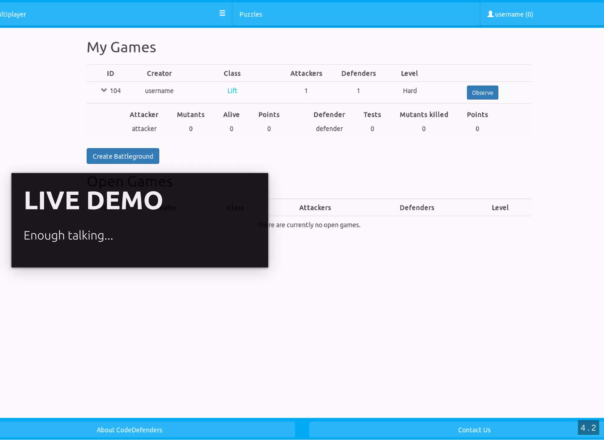 LIVE DEMOLIVE DEMO
Enough talking...Enough talking...
4 . 2
 