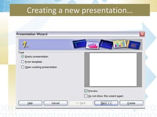 Creating a new presentation… 