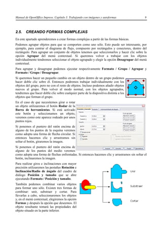 Manual de OpenOffice Impress. Capítulo 3. Trabajando con imágenes y autoformas                  9



2.5.    CREANDO FORMA...