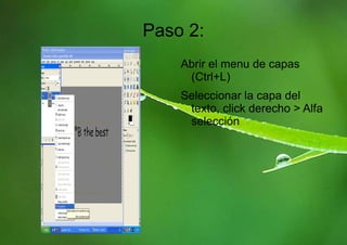 Introducir el texto con la herramienta correspondiente 