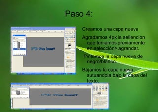 Seleccionar la capa del texto, click derecho > Alfa selección 