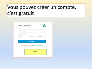 Vous pouvez créer un compte,
c’est gratuit
 