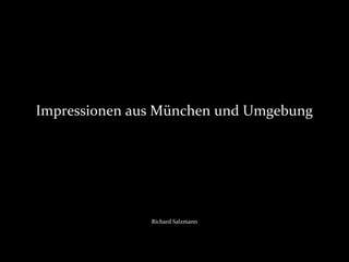 Impressionen aus München und Umgebung




               Richard Salzmann
 