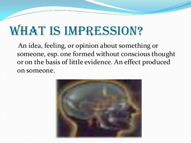 impression formation impression formation