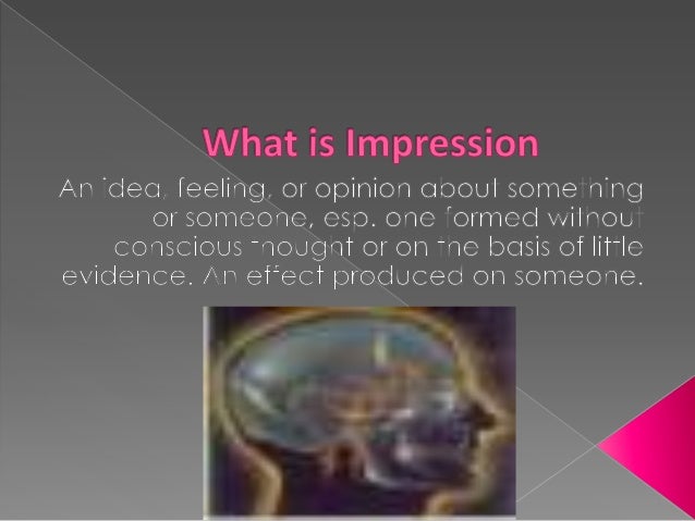 What is impression formation?