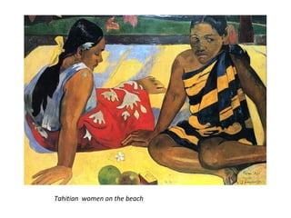 Tahitian women on the beach
 