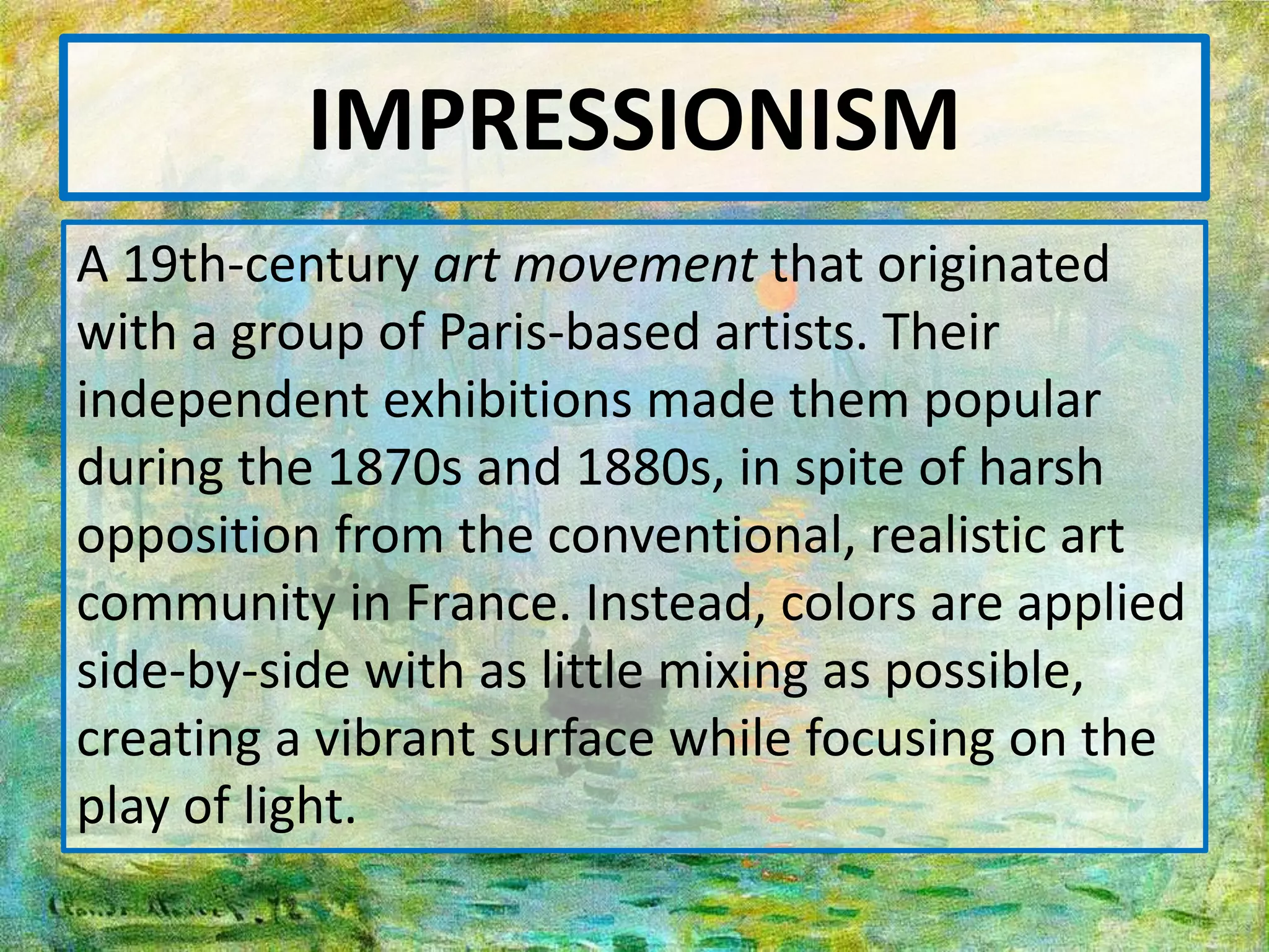 Impressionism PPTX