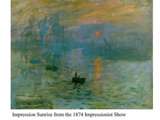 Impression Sunrise from the 1874 Impressionist Show 