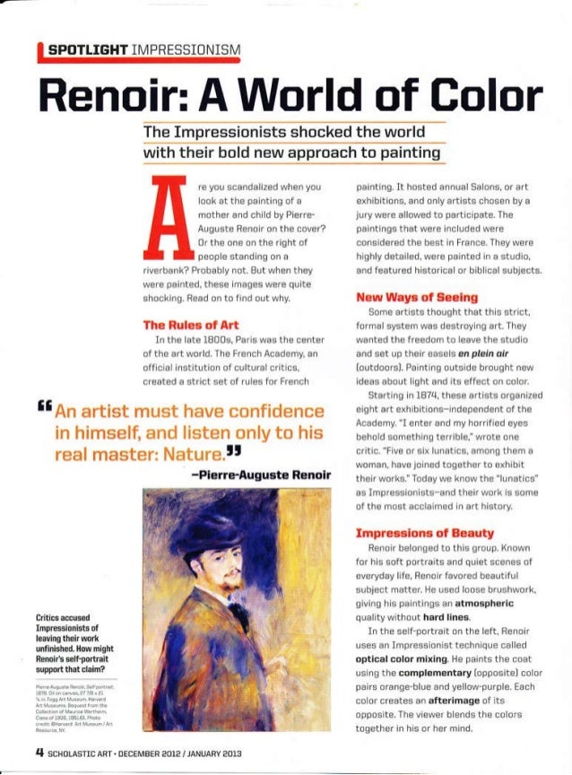 Impressionism arthistoryassignment