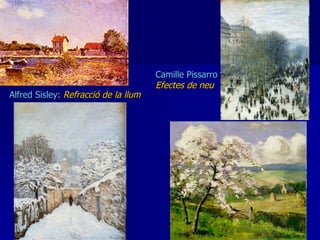 Camille Pissarro Efectes de neu Alfred Sisley:  Refracció de la llum 