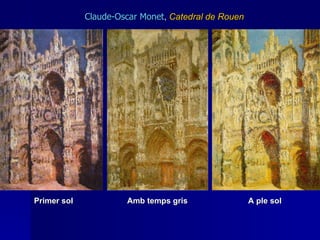 Claude-Oscar Monet ,  Catedral de Rouen A ple sol Amb temps gris Primer sol 