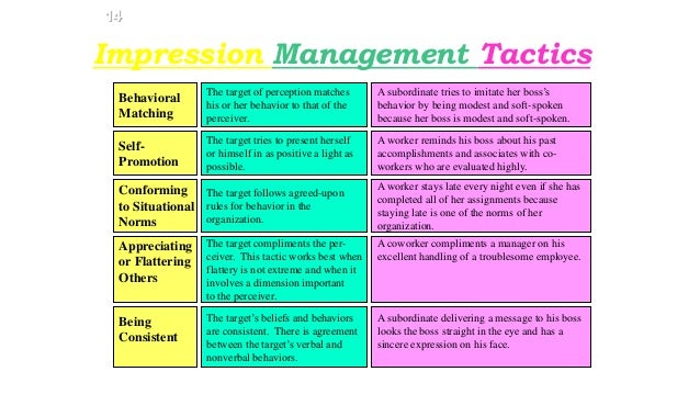 using impression management individuals