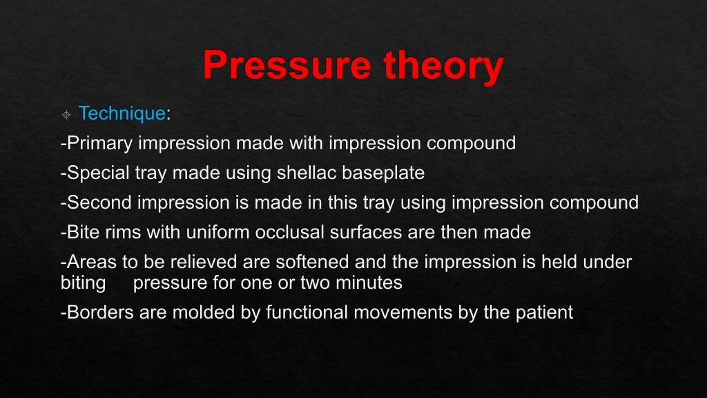 Impression materials classification and techniques