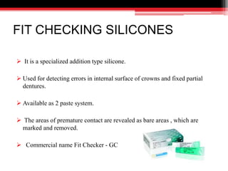 Impression materials and gingival tissue management | PPTX