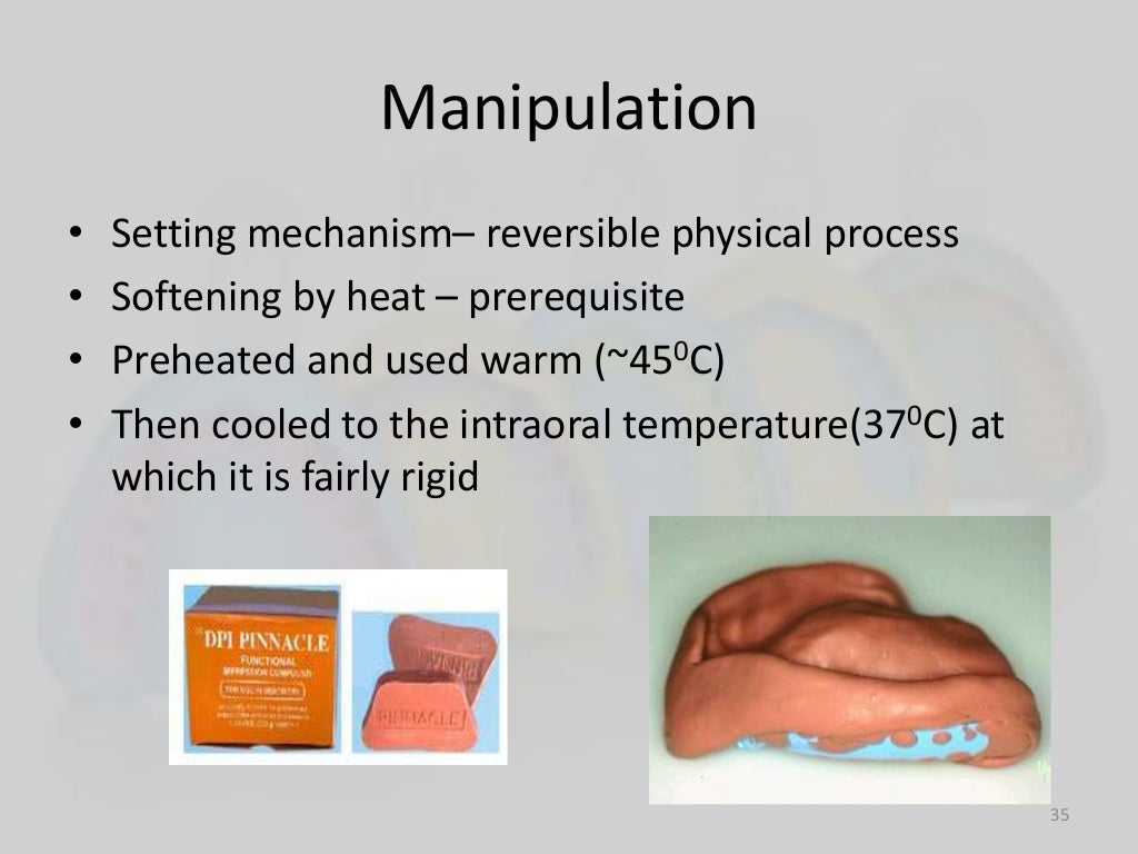 Impression materials and procedures