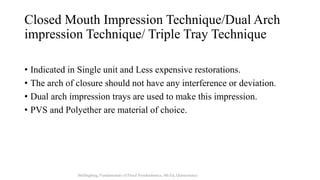 Impression materials and techniques in fpd part 2 | PPTX
