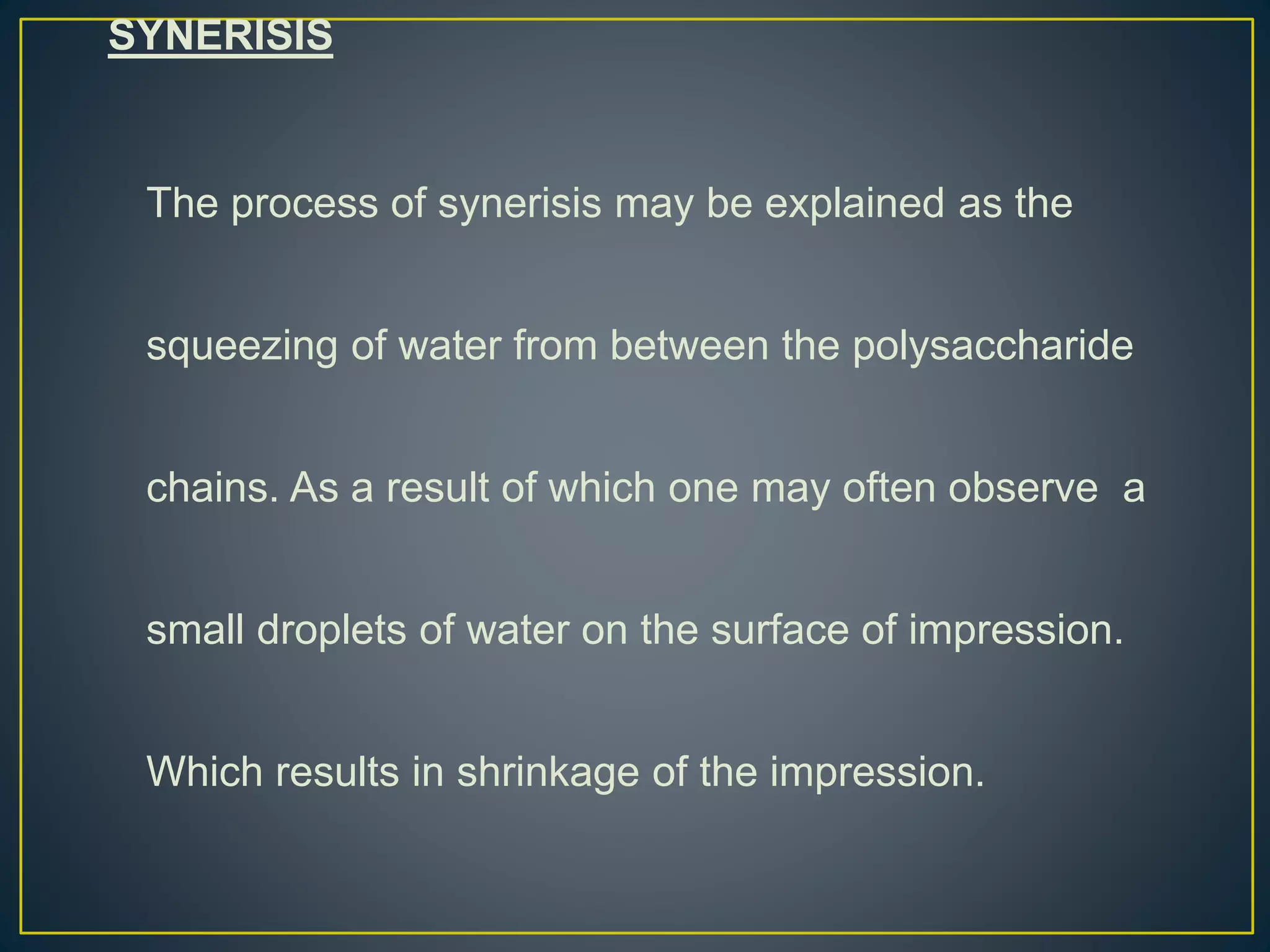 Synesis Problem Impression materials in orthodontics | PPTX