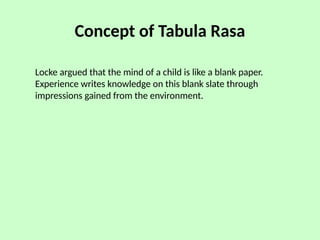 Tabula Rasa Mind Impression_Model_John_Locke_Powerpoint ppt | PPTX
