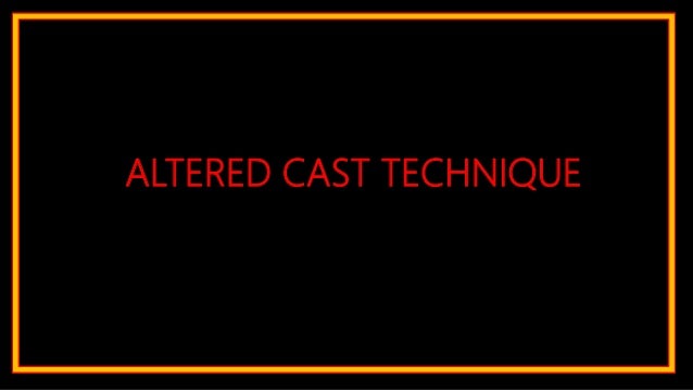 impression techniques in rpd altered cast technique