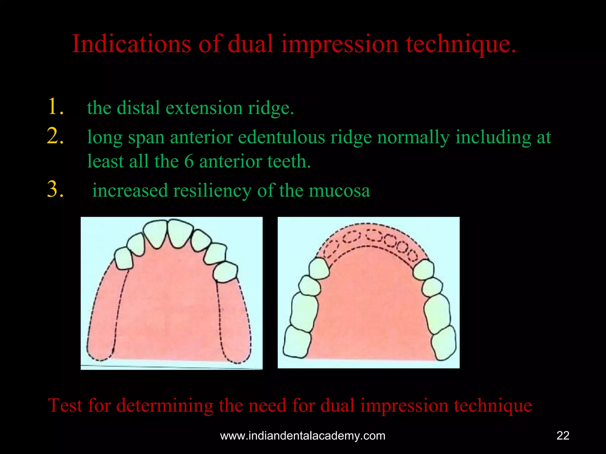 Impression techniques for rpd / dental crown & bridge courses