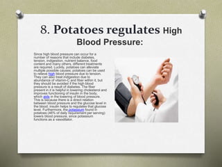 Impressive health benefits of potato A series of Presentation By Mr ...