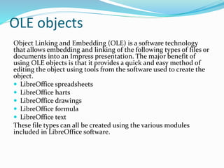 Libre Office Impress Lesson 4: Spreadsheets and Charts | PPTX
