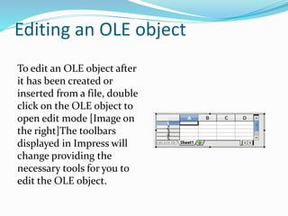 Libre Office Impress Lesson 4: Spreadsheets and Charts | PPTX