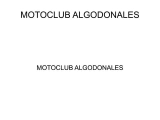 MOTOCLUB ALGODONALES 
MOTOCLUB ALGODONALES 
 