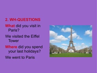 e.g :  they live d  in Paris 