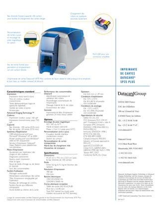 Datcard Sp35 Imprimante badges-datacard-sp35-plus | PDF