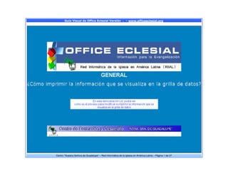 Centro “Nuestra Señora de Guadalupe” – Red Informática de la Iglesia en América Latina – Página 1 de 27