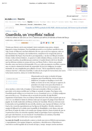 Imprimir   guardiola, un 'cruyffista' radical · elpaís