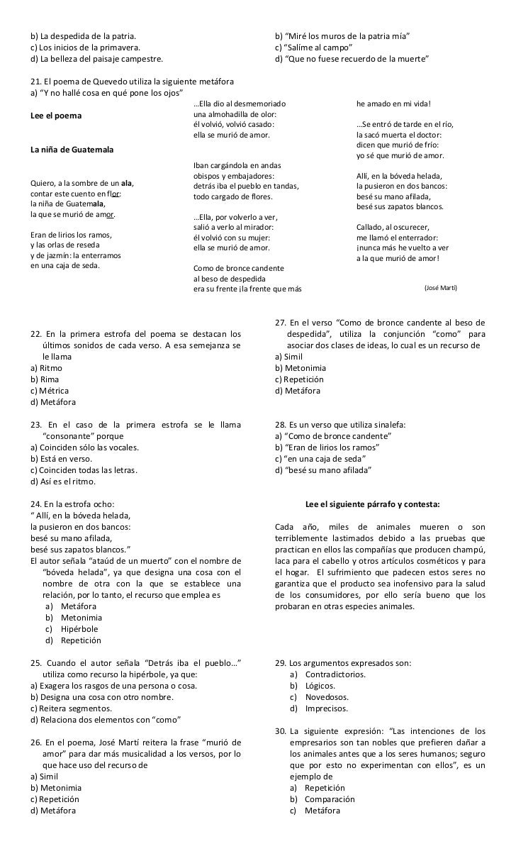 Cuadernillo de Ejercicios para Español. 3er. Grado.