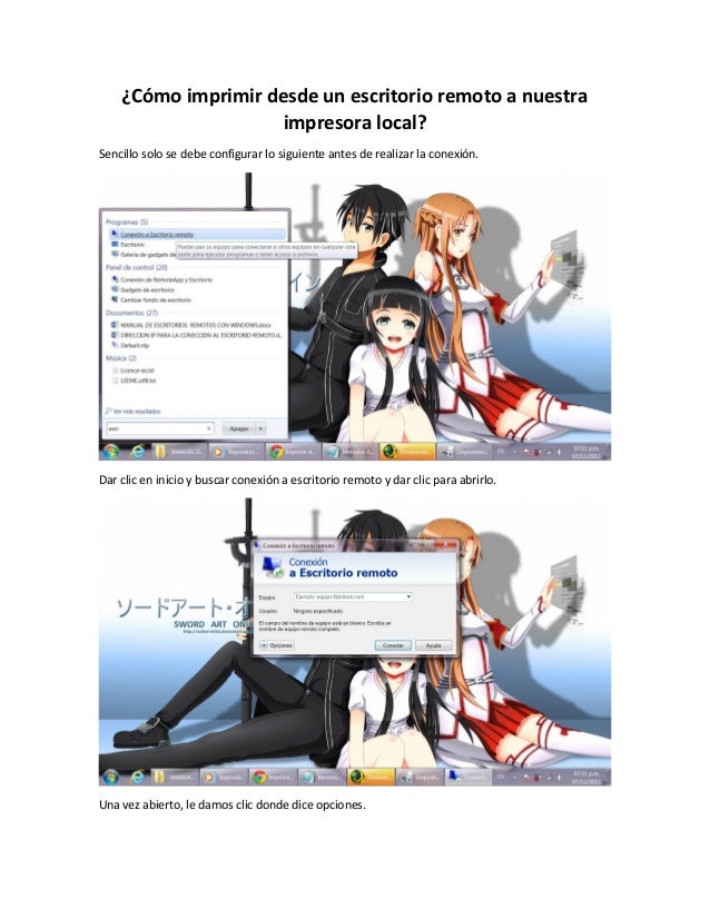 Imprimir Desde Escritorio Remoto Windows 7 como imprimir escritorio