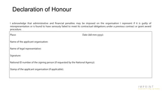Declaration of Honour
 