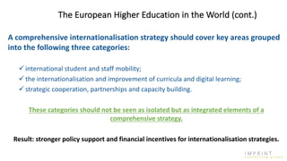 The EU Legal Framework on Higher Education Policies and International ...