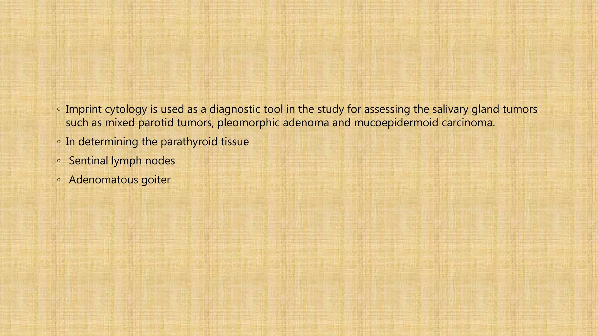 Imprint cytology | PPTX