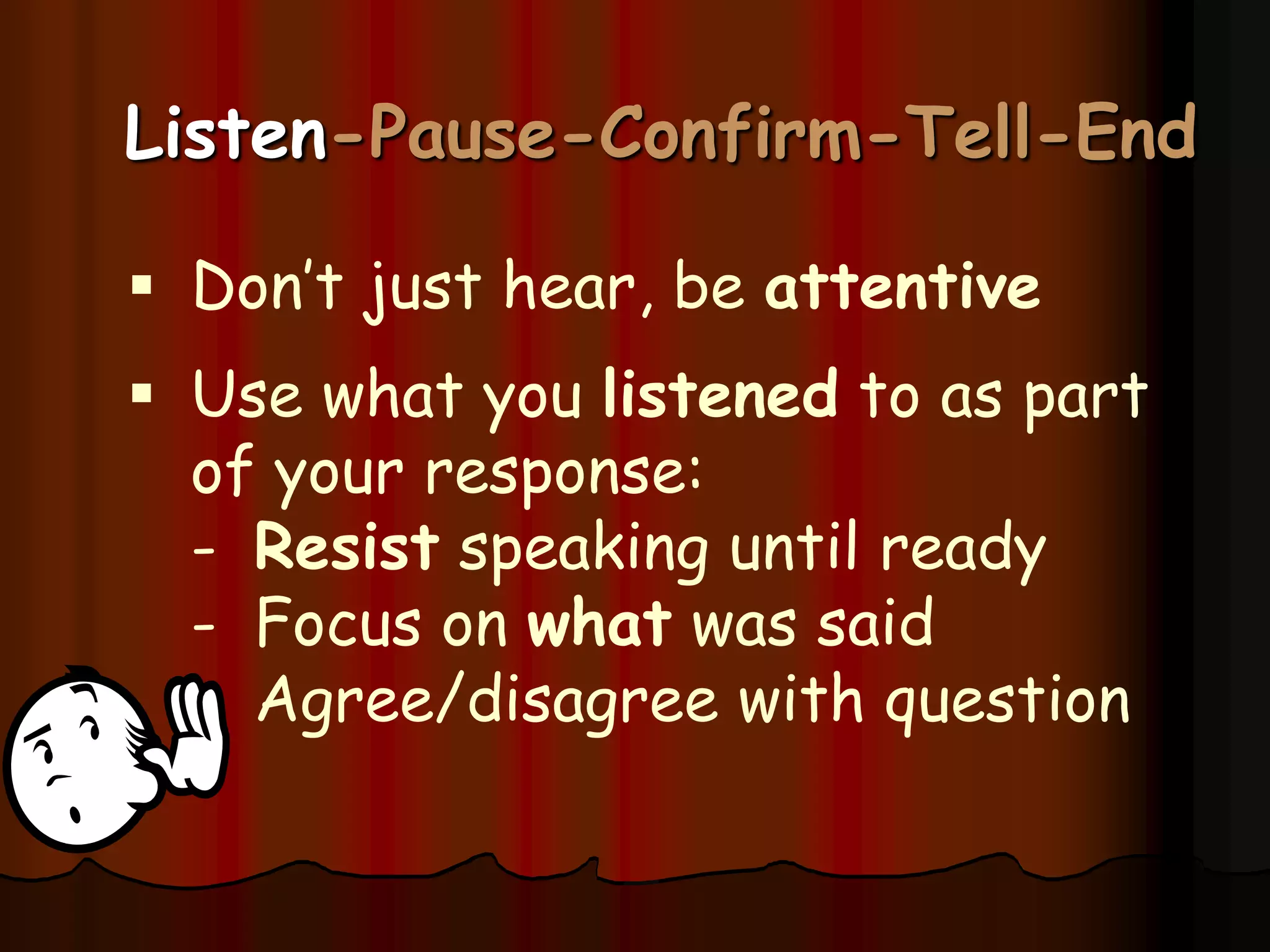 Structuring a response