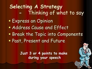 Use what you listened to as part of your response:	-	Resist speaking until ready	-	Focus on what was said	-	Agree/disagree with question