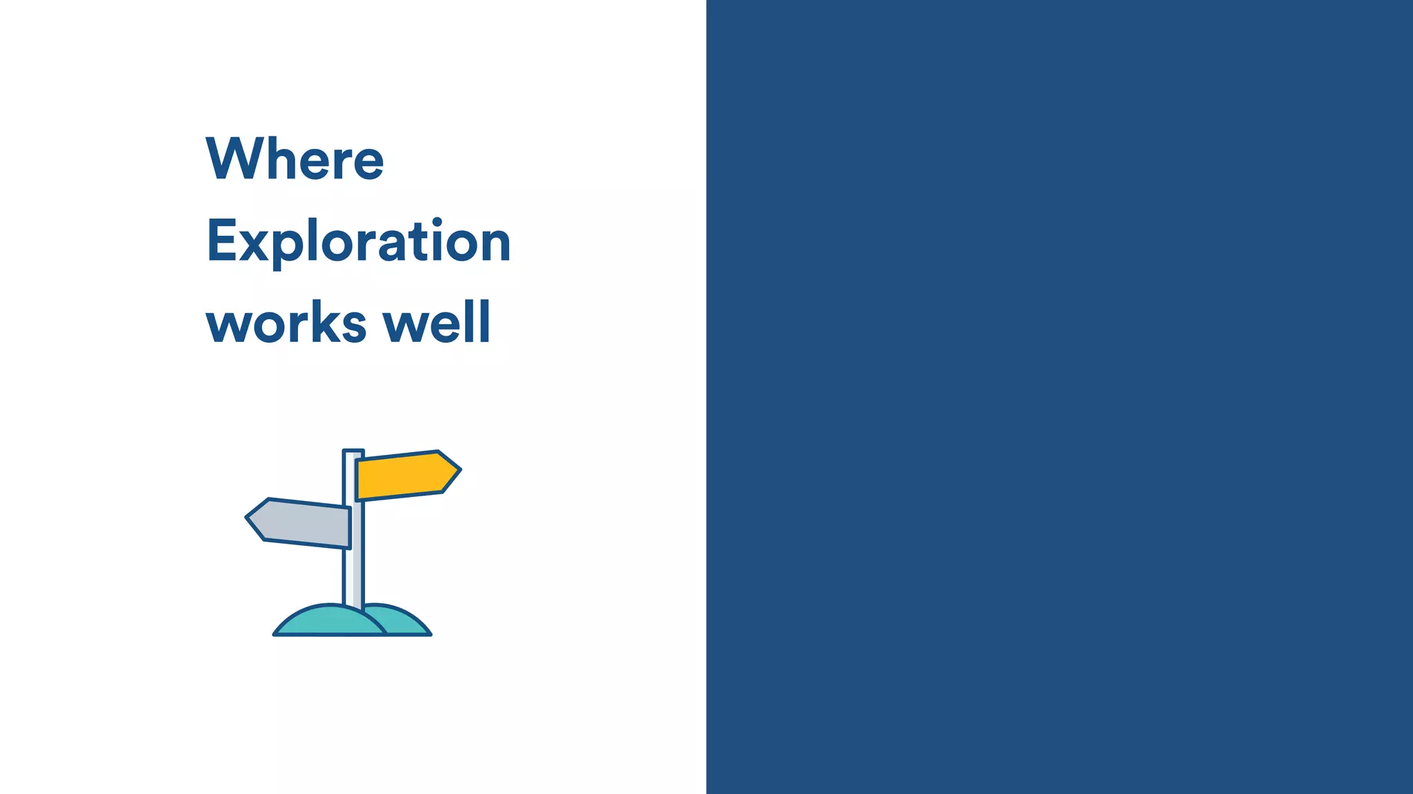 Where
Exploration
works well
 