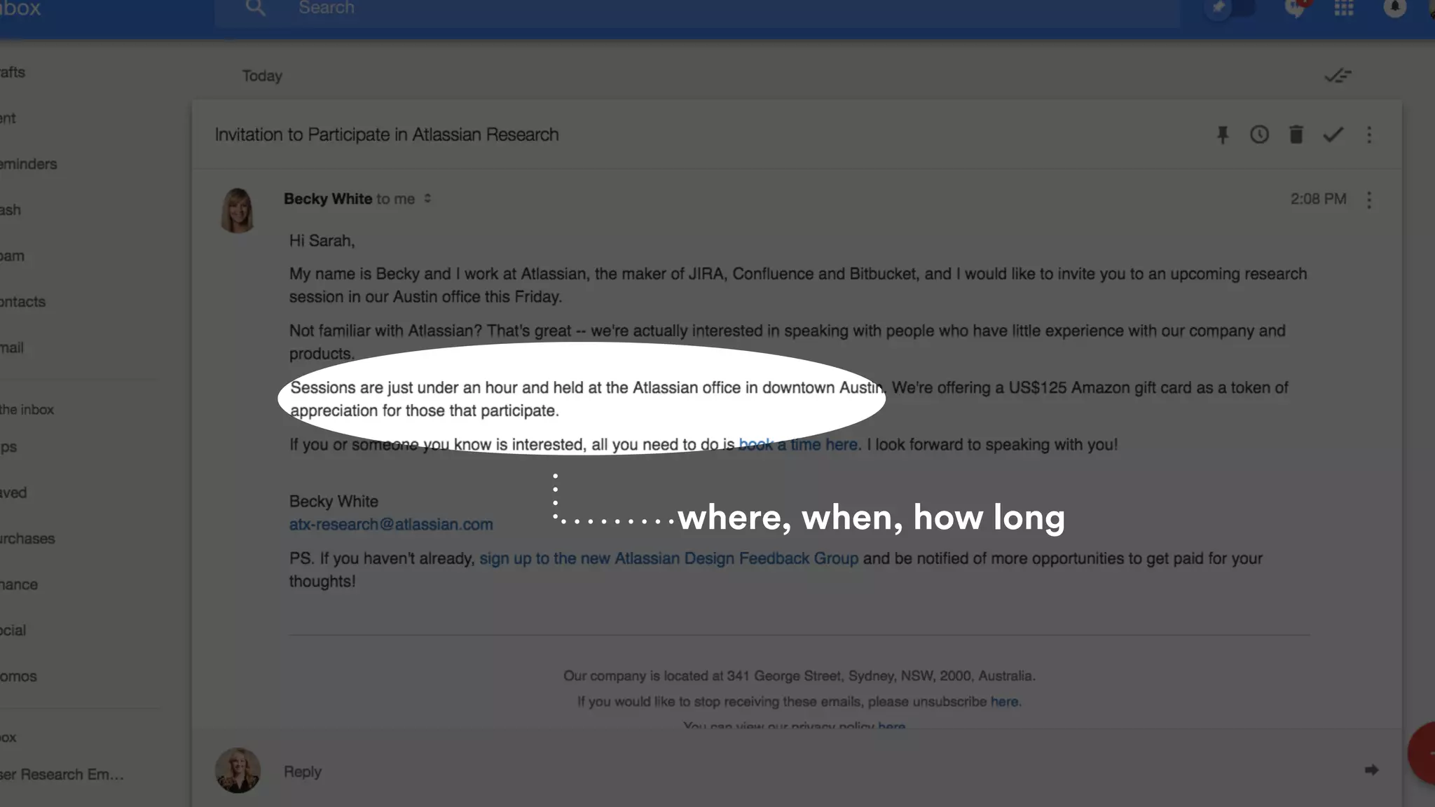 where, when, how long
 