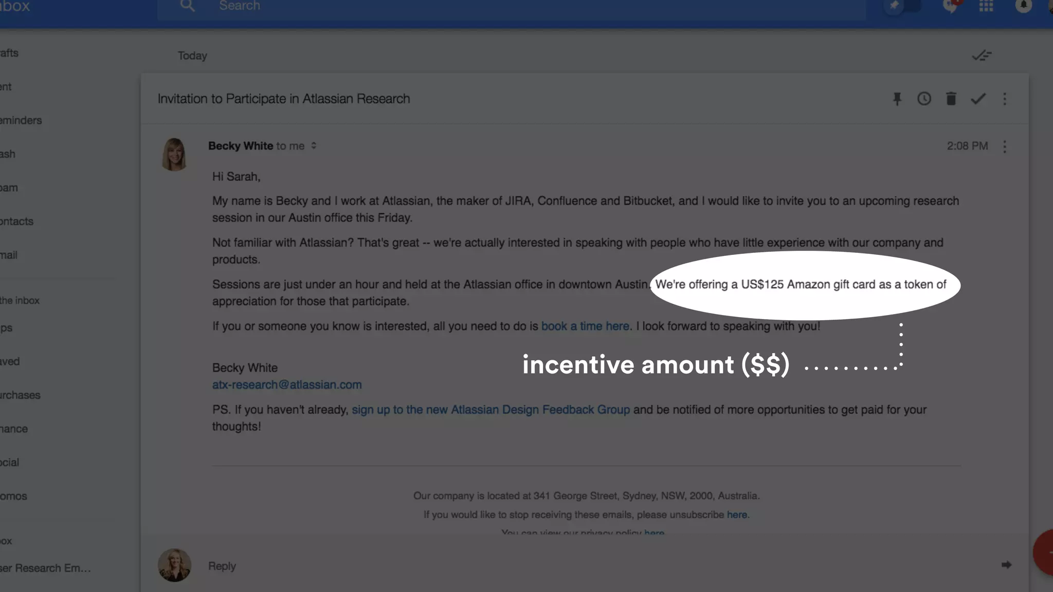 incentive amount ($$)
 