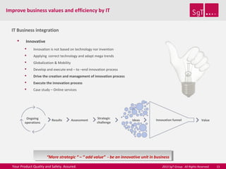 Improve business values and efficiency by IT | PPT