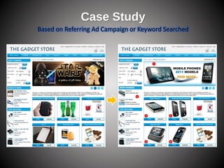 Case Study
Based on Referring Ad Campaign or Keyword Searched
 