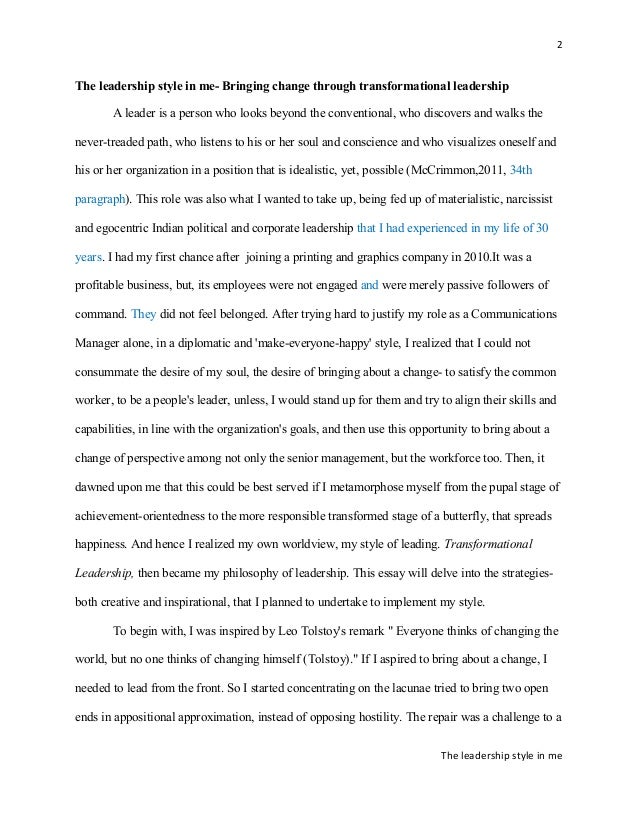 leadership style essay