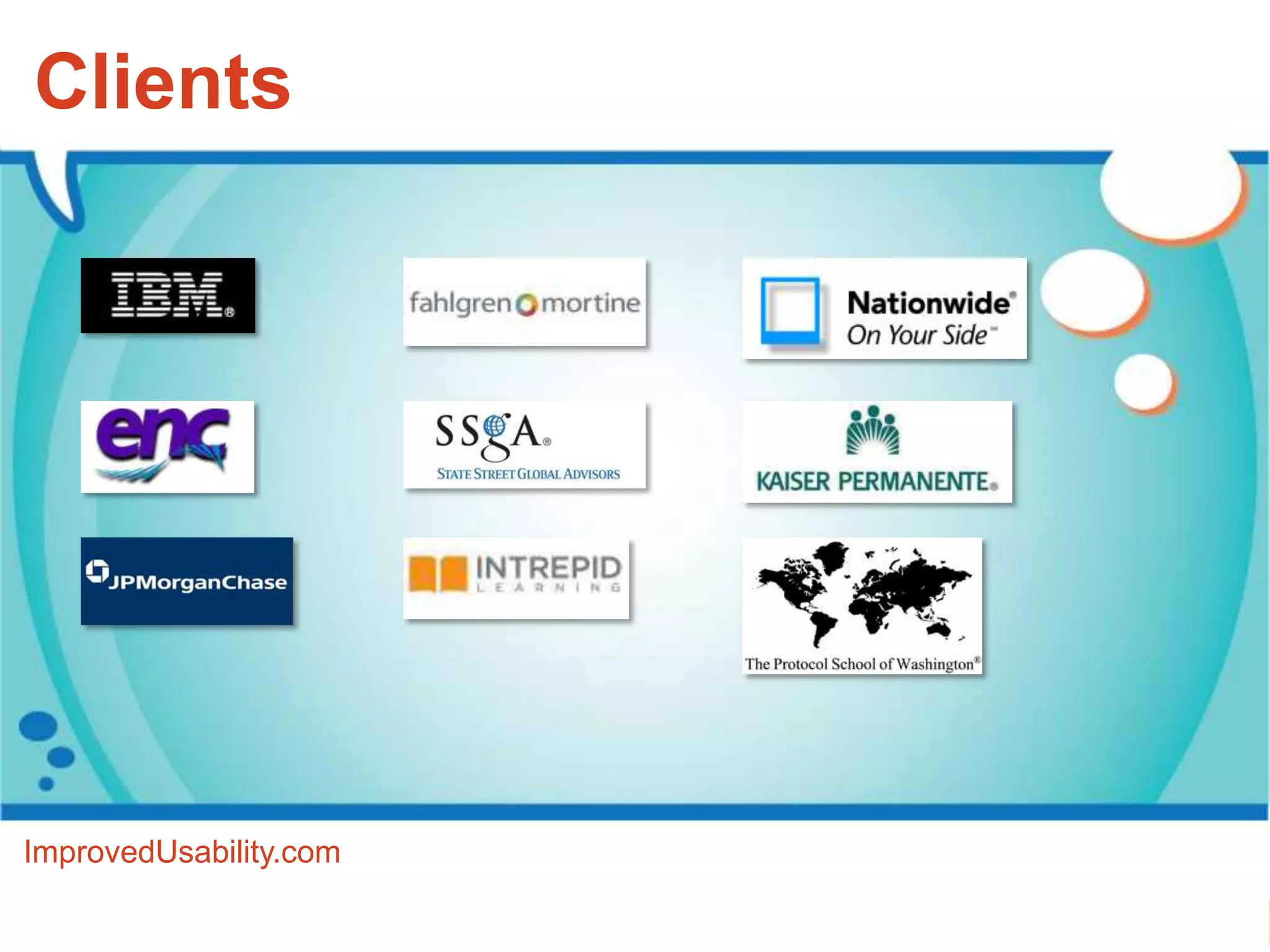 Clients




ImprovedUsability.com
 