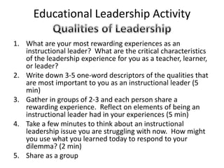 5 Ways to Improve Instructional Leadership | PPTX
