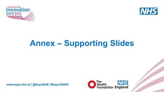 www.england.nhs.uk
Annex – Supporting Slides
 