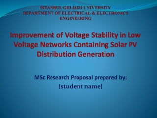 MSc Research Proposal prepared by:
(student name)
 