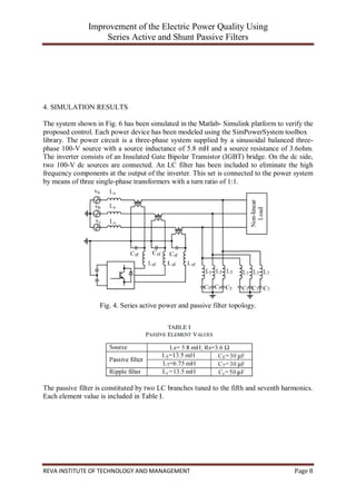 report of Improvement of the Electric Power Quality Using Series Active ...